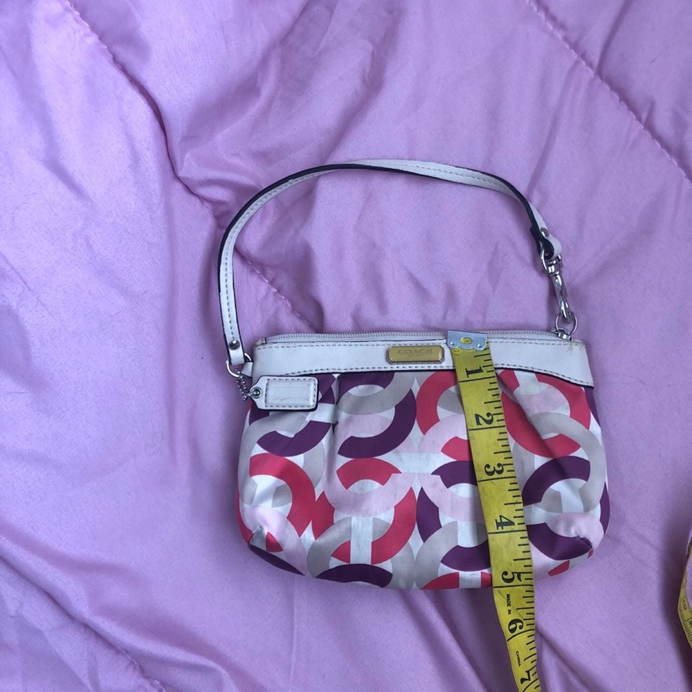 RARE Y2K Coach Signature Monogram Mini Shoulder Bag Purse Wristlet Vintage 2000s - Picture 6 of 6